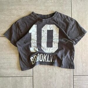 Social Culture grey Brooklyn cropped tee  #croptop